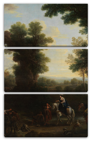 Leinwandbild John Wootton - Klassische Landschaft mit Zigeunern