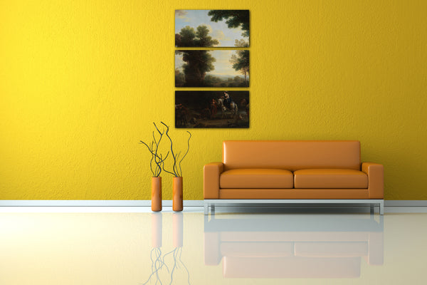Leinwandbild John Wootton - Klassische Landschaft mit Zigeunern