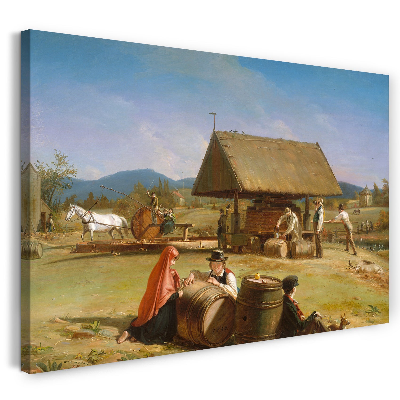 Leinwandbild William Sidney Berg - Apfelweinherstellung