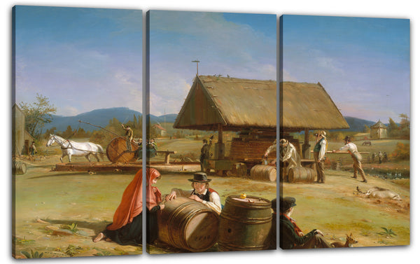 Leinwandbild William Sidney Berg - Apfelweinherstellung