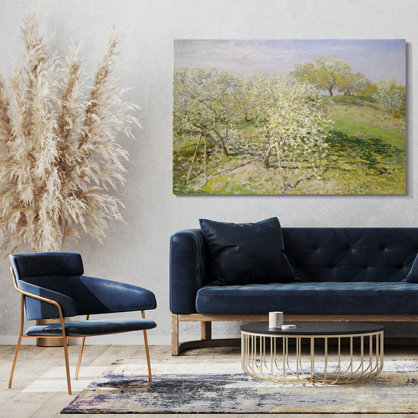 Leinwandbild Claude Monet - Frühling (Obstbäume in voller Blüte)