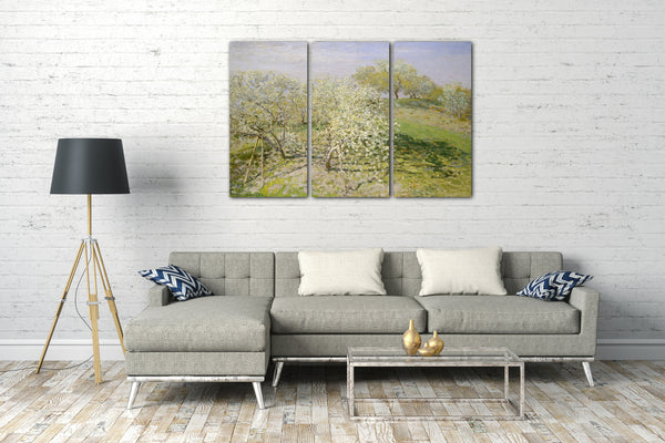 Leinwandbild Claude Monet - Frühling (Obstbäume in voller Blüte)