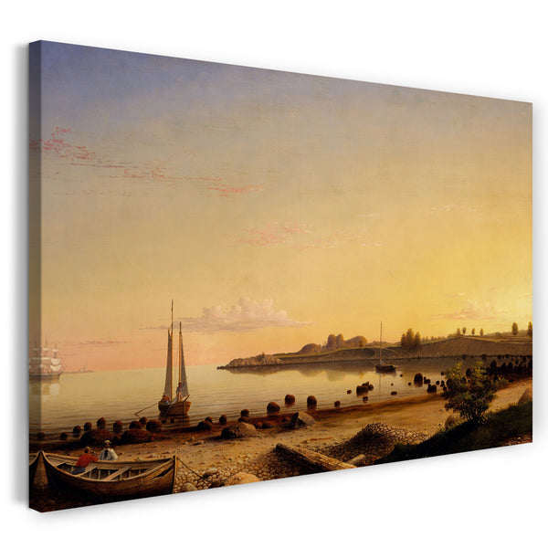 Leinwandbild Fitz Henry Lane - Stage Fort entlang des Gloucester-Hafens