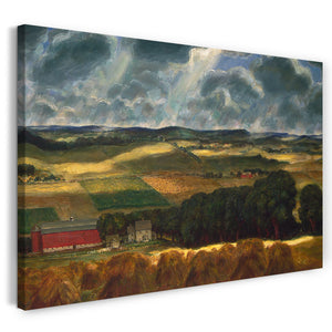 Leinwandbild John Steuart Curry - Wisconsin Landschaft
