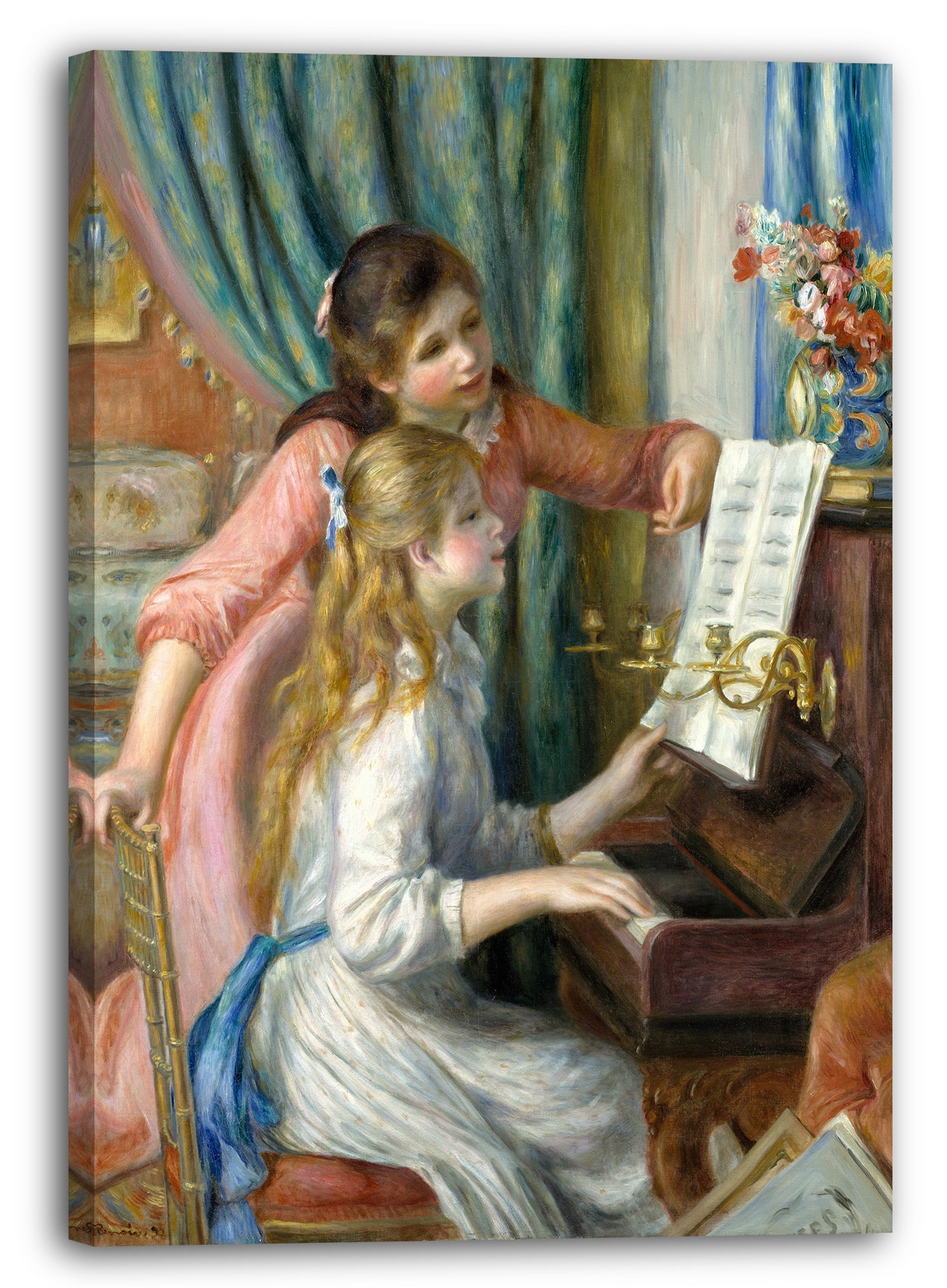 Leinwandbild Auguste Renoir - Zwei junge Mädchen am Klavier