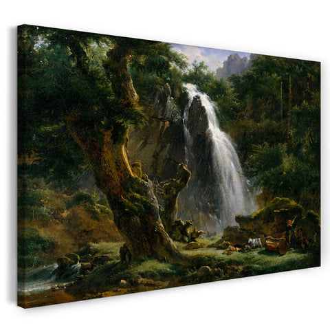 Leinwandbild Achille-Ätna Michallon - Wasserfall bei Mont-Dore
