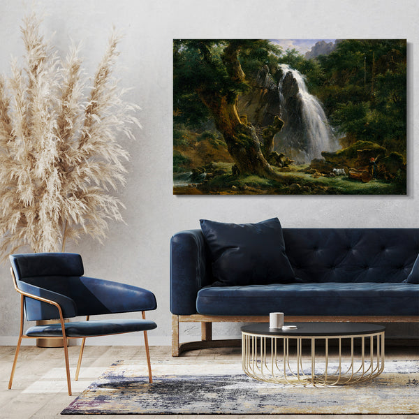 Leinwandbild Achille-Ätna Michallon - Wasserfall bei Mont-Dore