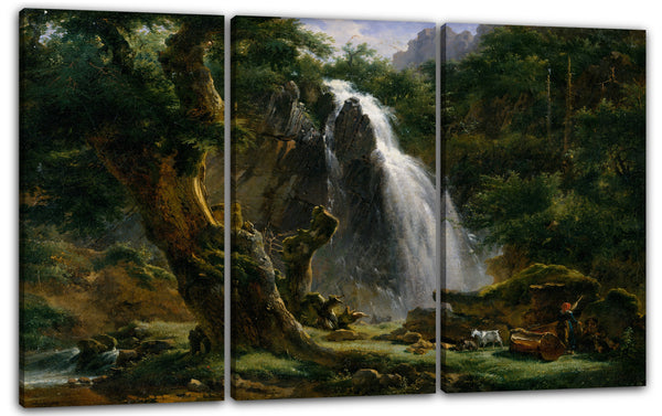 Leinwandbild Achille-Ätna Michallon - Wasserfall bei Mont-Dore