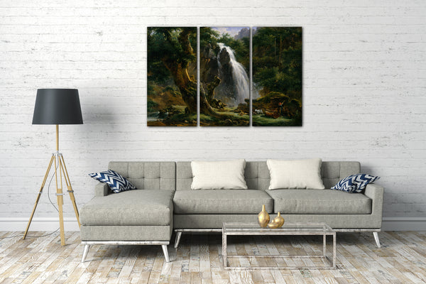 Leinwandbild Achille-Ätna Michallon - Wasserfall bei Mont-Dore