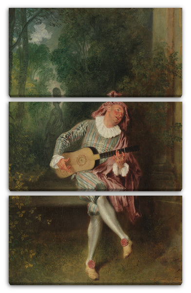 Leinwandbild Antoine Watteau - Mezzetin
