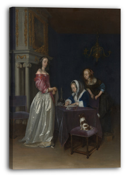 Leinwandbild Gerard ter Borch der Jüngere - Neugierde
