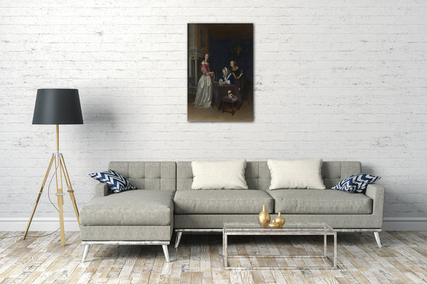 Leinwandbild Gerard ter Borch der Jüngere - Neugierde