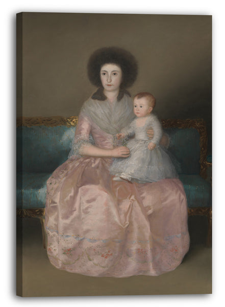 Leinwandbild Goya - Condesa de Altamira und ihre Tochter, María Agustina