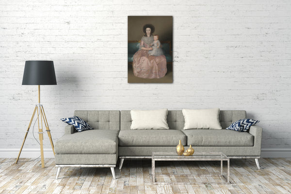 Leinwandbild Goya - Condesa de Altamira und ihre Tochter, María Agustina