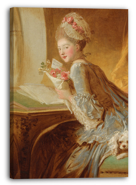 Leinwandbild Jean Honoré Fragonard - Der Liebesbrief