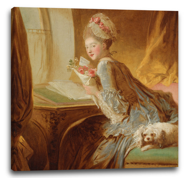 Leinwandbild Jean Honoré Fragonard - Der Liebesbrief