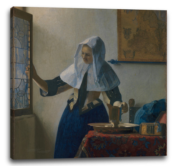 Leinwandbild Johannes Vermeer - Junge Frau mit einem Wasserkrug