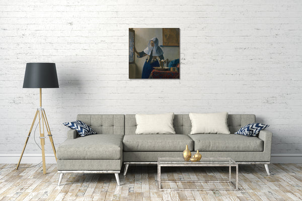 Leinwandbild Johannes Vermeer - Junge Frau mit einem Wasserkrug