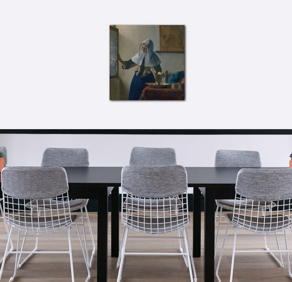 Leinwandbild Johannes Vermeer - Junge Frau mit einem Wasserkrug
