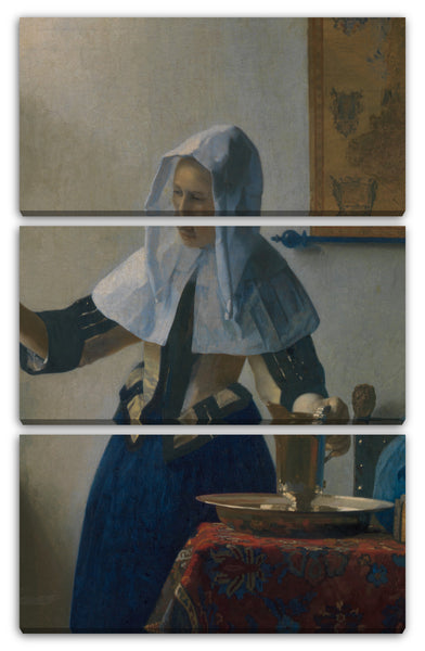 Leinwandbild Johannes Vermeer - Junge Frau mit einem Wasserkrug
