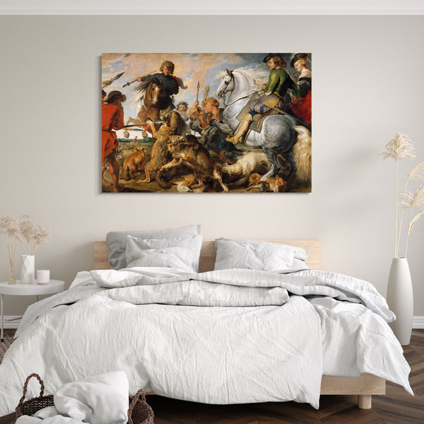 Leinwandbild Peter Paul Rubens - Wolf und Fuchsjagd