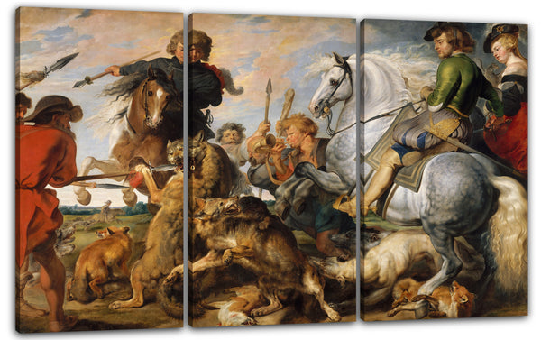 Leinwandbild Peter Paul Rubens - Wolf und Fuchsjagd