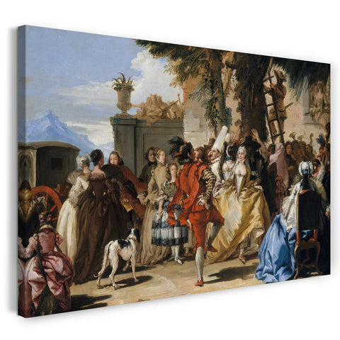 Leinwandbild Giovanni Domenico Tiepolo - Ein Tanz auf dem Land