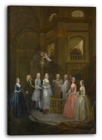 Leinwandbild William Hogarth - Die Hochzeit von Stephen Beckingham und Mary Cox