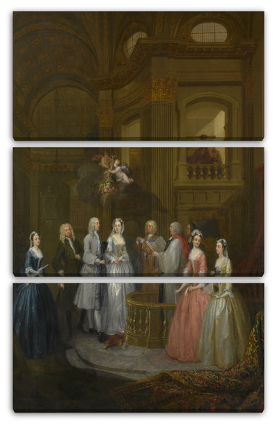 Leinwandbild William Hogarth - Die Hochzeit von Stephen Beckingham und Mary Cox
