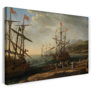 Leinwandbild Claude Lorrain - Die trojanischen Frauen setzen ihre Flotte in Brand