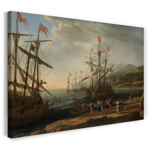 Leinwandbild Claude Lorrain - Die trojanischen Frauen setzen ihre Flotte in Brand