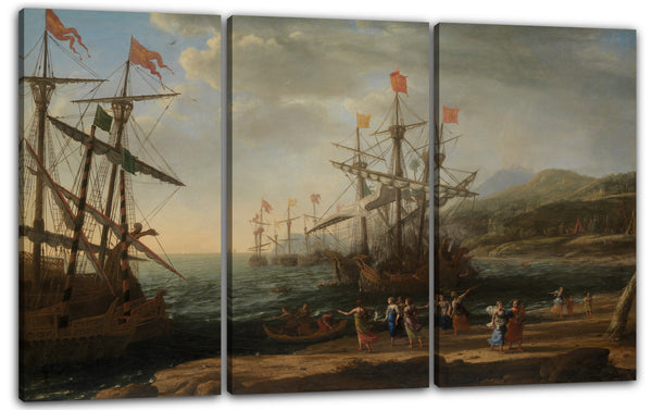 Leinwandbild Claude Lorrain - Die trojanischen Frauen setzen ihre Flotte in Brand