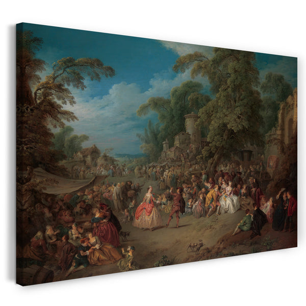 Leinwandbild Jean-Baptiste Joseph Pater - Die Messe in Bezons