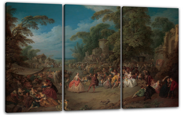 Leinwandbild Jean-Baptiste Joseph Pater - Die Messe in Bezons