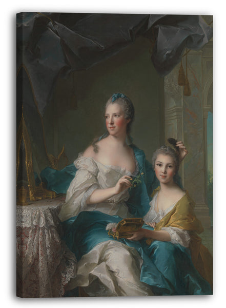 Leinwandbild Jean Marc Nattier - Madame Marsollier und ihre Tochter