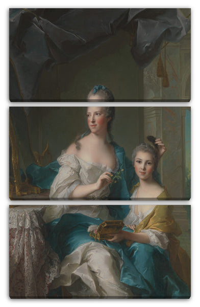 Leinwandbild Jean Marc Nattier - Madame Marsollier und ihre Tochter