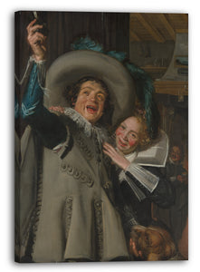 Leinwandbild Frans Hals - Junger Mann und Frau in einem Gasthaus ("Yonker Ramp und sein Schatz")