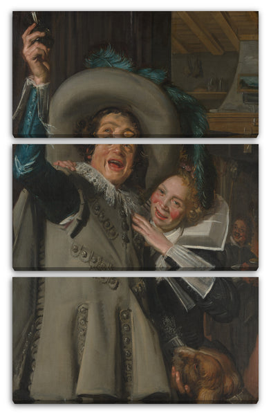 Leinwandbild Frans Hals - Junger Mann und Frau in einem Gasthaus ("Yonker Ramp und sein Schatz")