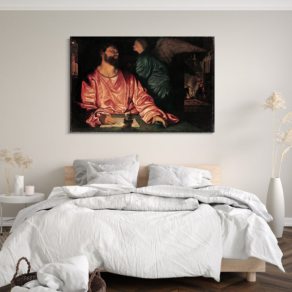 Leinwandbild Giovanni Gerolamo Savoldo - Matthäus und der Engel