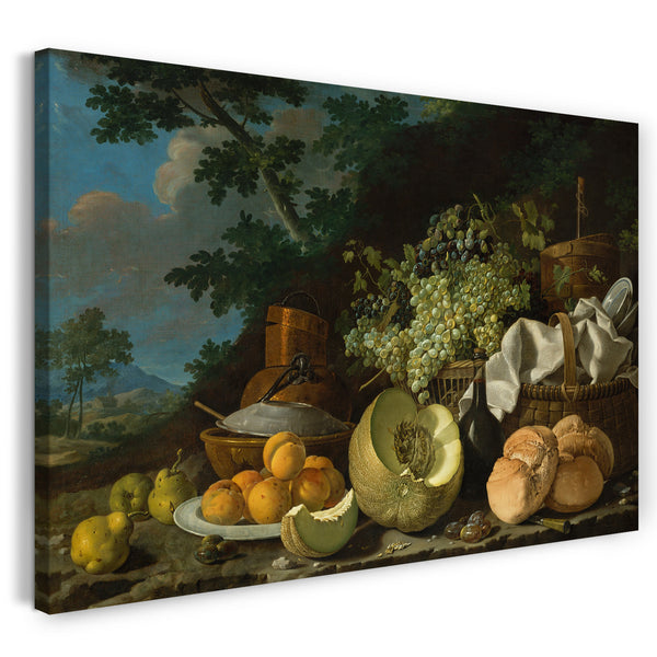 Leinwandbild Luis Meléndez - Das Nachmittagsmahl (La Merienda)