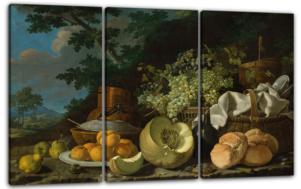 Leinwandbild Luis Meléndez - Das Nachmittagsmahl (La Merienda)