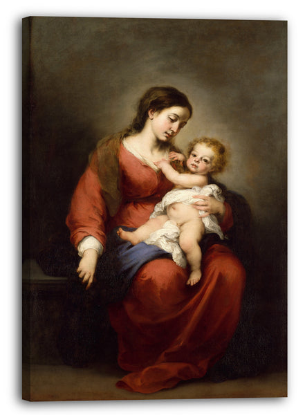 Leinwandbild Bartolomé Estebán Murillo - Jungfrau und Kind