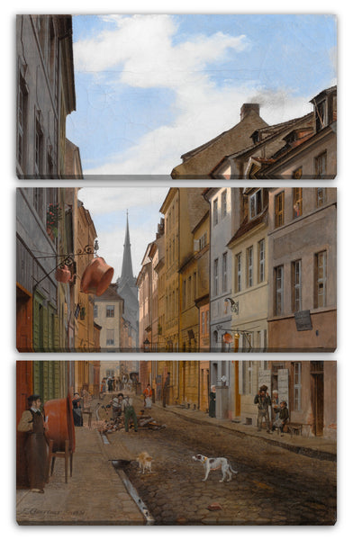 Leinwandbild Eduard Gaertner - Parochialstraße in Berlin