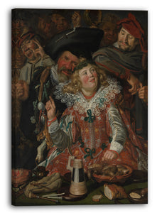 Leinwandbild Frans Hals - Feiernde bei Shrovetide