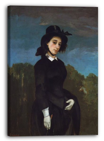 Leinwandbild Gustave Courbet - Frau in einer Reiter-Manier (L'Amazone)
