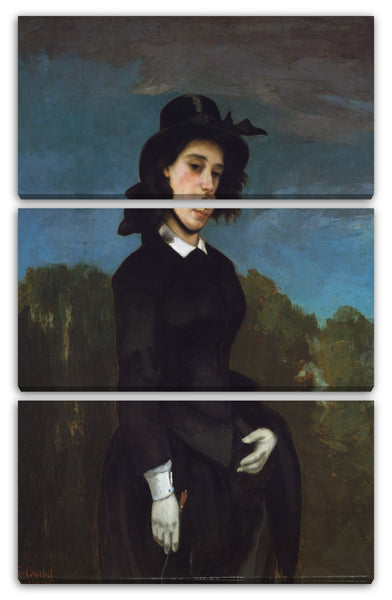 Leinwandbild Gustave Courbet - Frau in einer Reiter-Manier (L'Amazone)