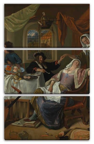 Leinwandbild Jan Steen - Der Dissolute Haushalt