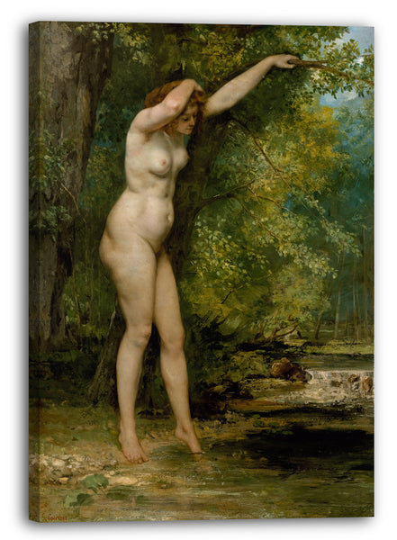 Leinwandbild Gustave Courbet - Der junge Badende