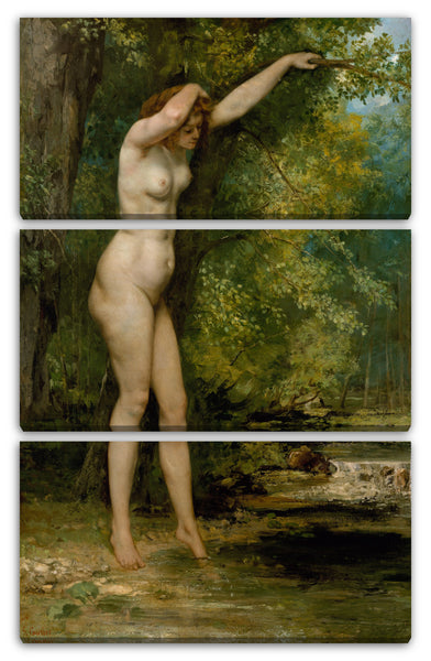 Leinwandbild Gustave Courbet - Der junge Badende