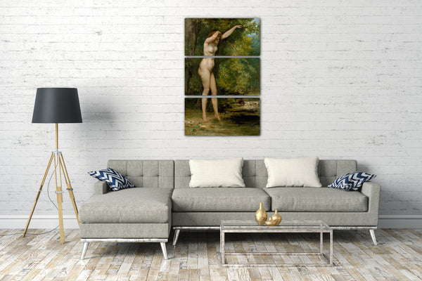 Leinwandbild Gustave Courbet - Der junge Badende
